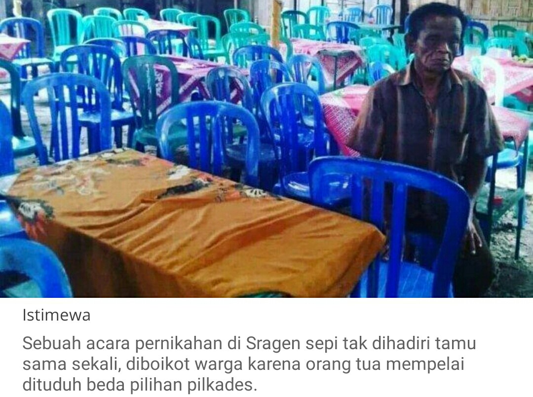 Pernikahan di Sragen Sepi Tanpa Tamu, Diboikot Warga Karena Beda Pilihan Pilkades
