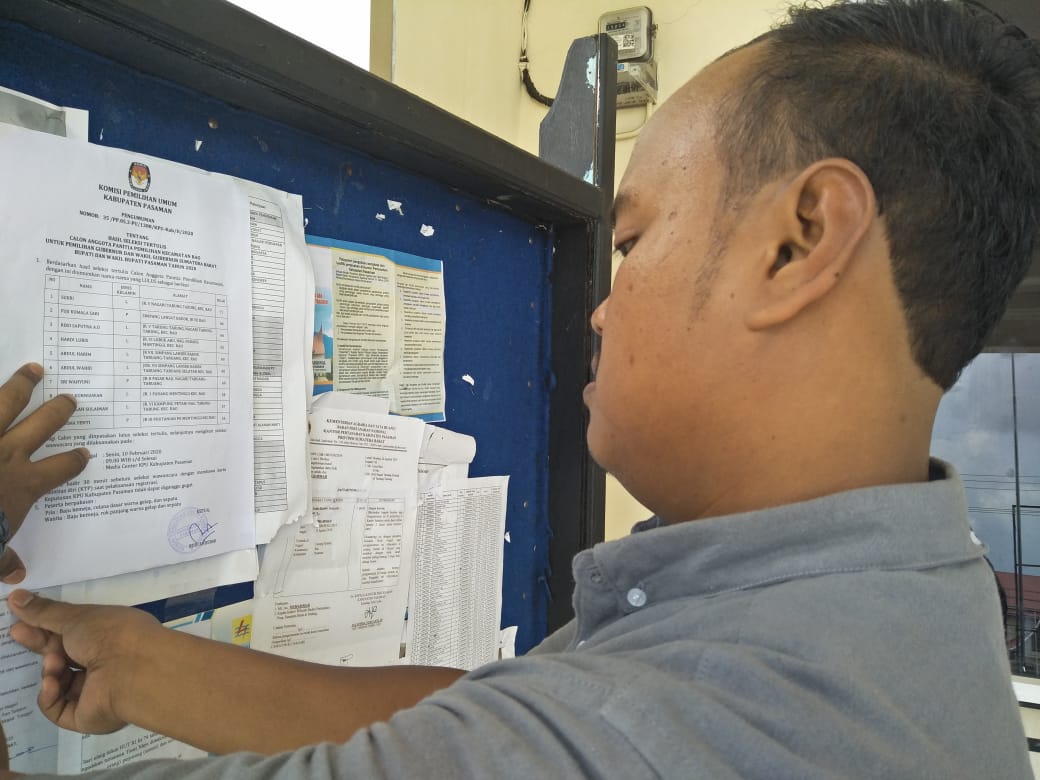 KPU Pasaman Minta Masyarakat Tanggapi Calon Anggota PPK