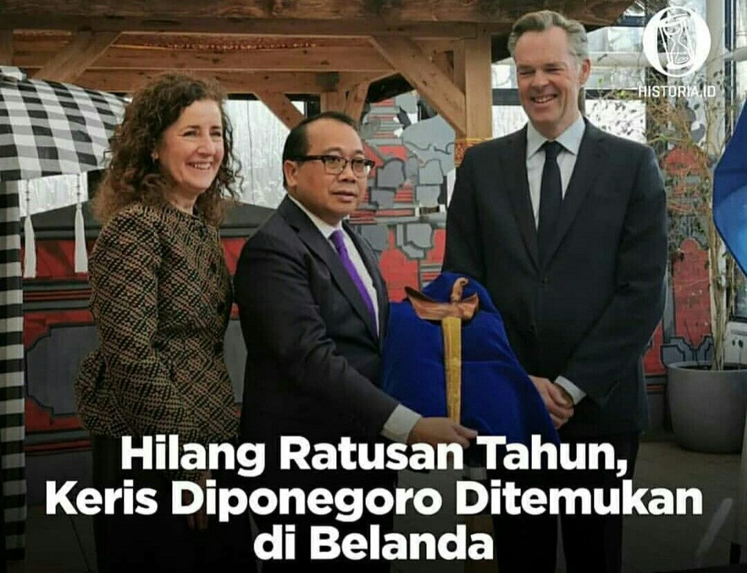 45 Tahun Menghilang, Belanda Kembalikan Keris Pangeran Diponegoro