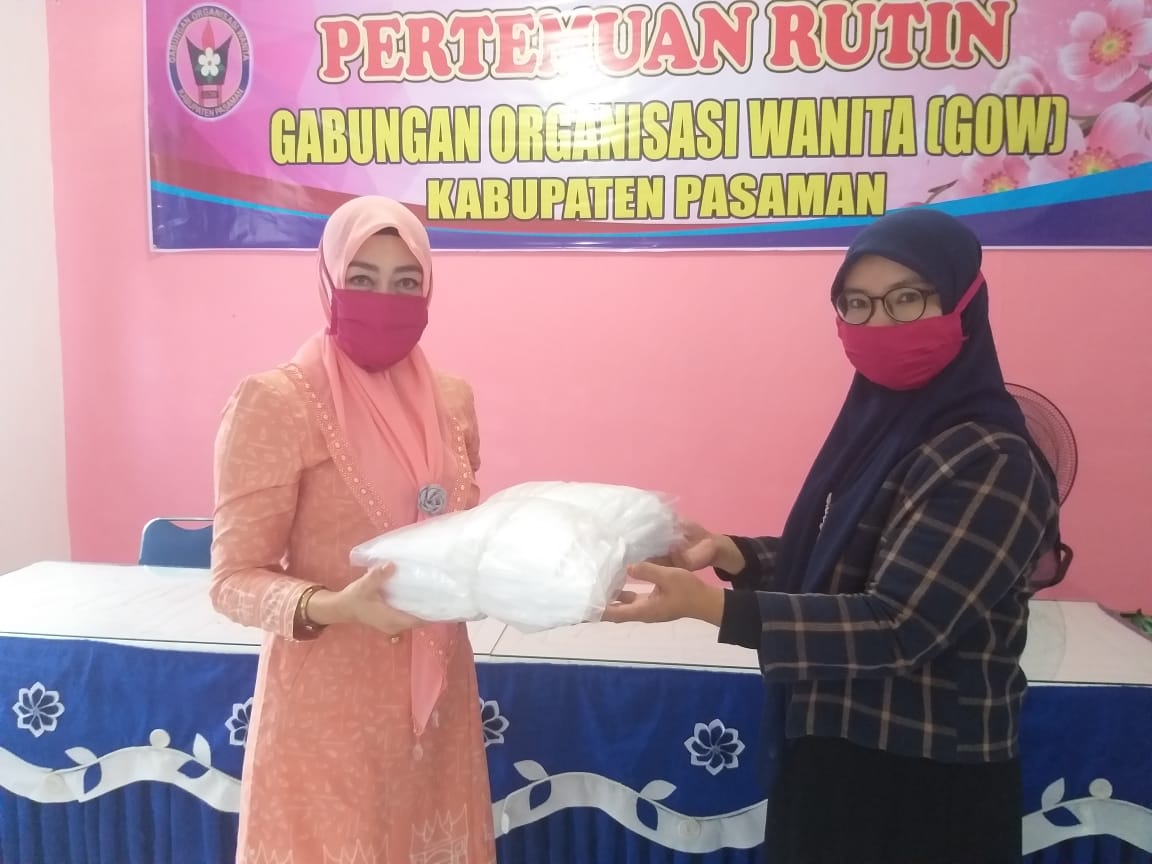 Yulius Erita Serahkan APD ke GOW Pasaman, Untuk Dibagikan Kepada Bidan Desa