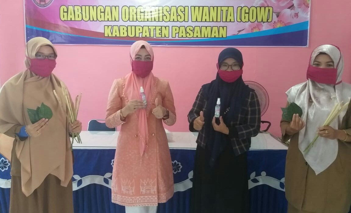 Hebat, GOW Pasaman dan Dinkes Olah Bumbu Dapur Menjadi Hand Sanitizer