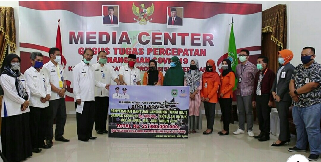 Minggu ini BLT Covid-19 Di Pasaman Dicairkan