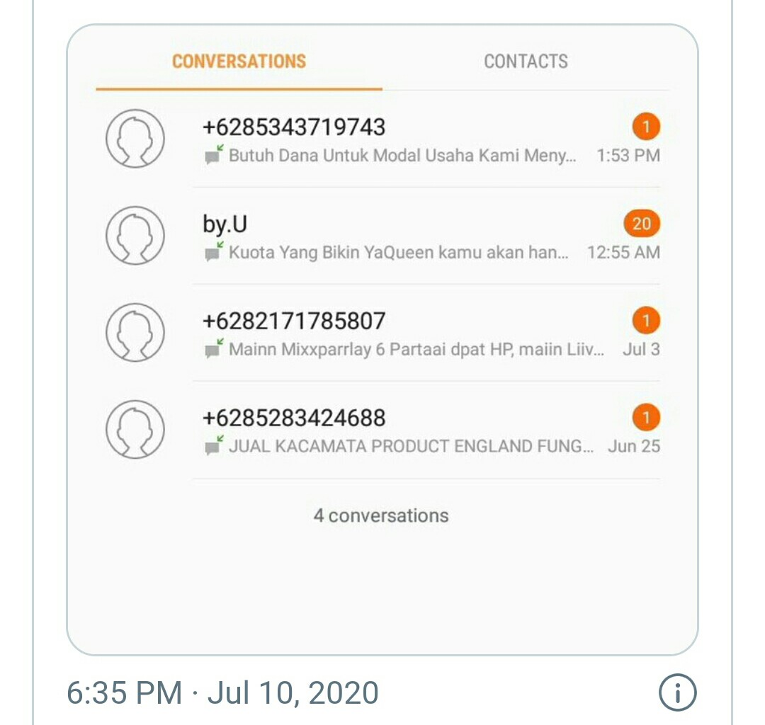 Heboh Keluhan Tentang Banyak SMS dari Nomor Tak Dikenal, Ini Penjelasan Telkomsel