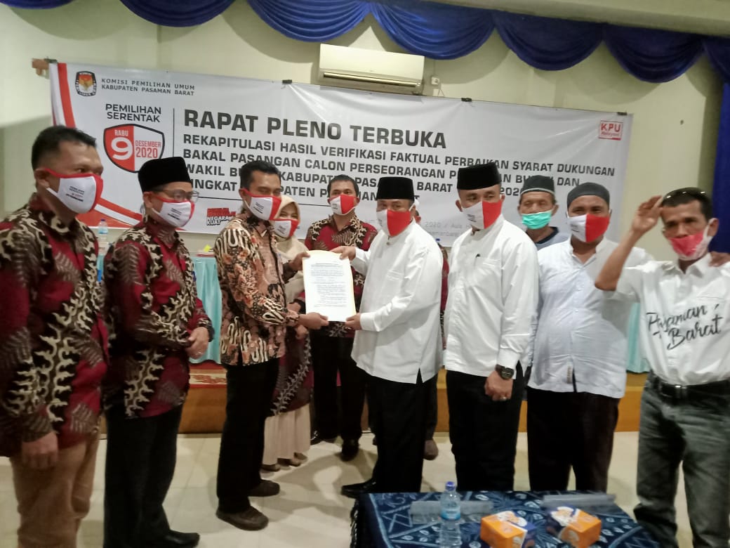 Pilkada Pasaman Barat, Paslon Independen Agus-Rommy Lolos Verifikasi