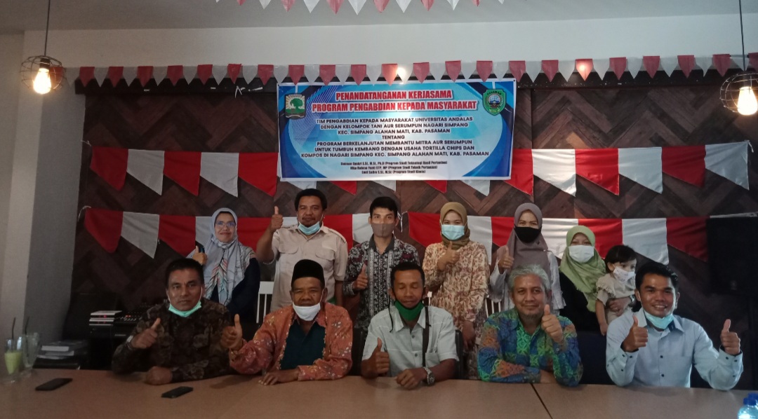THP Unand Gelar FGD Bantu Tingkatkan Kapasitas Usaha Pengolahan Jagung Keltan Aur Serumpun Nagari Simpang