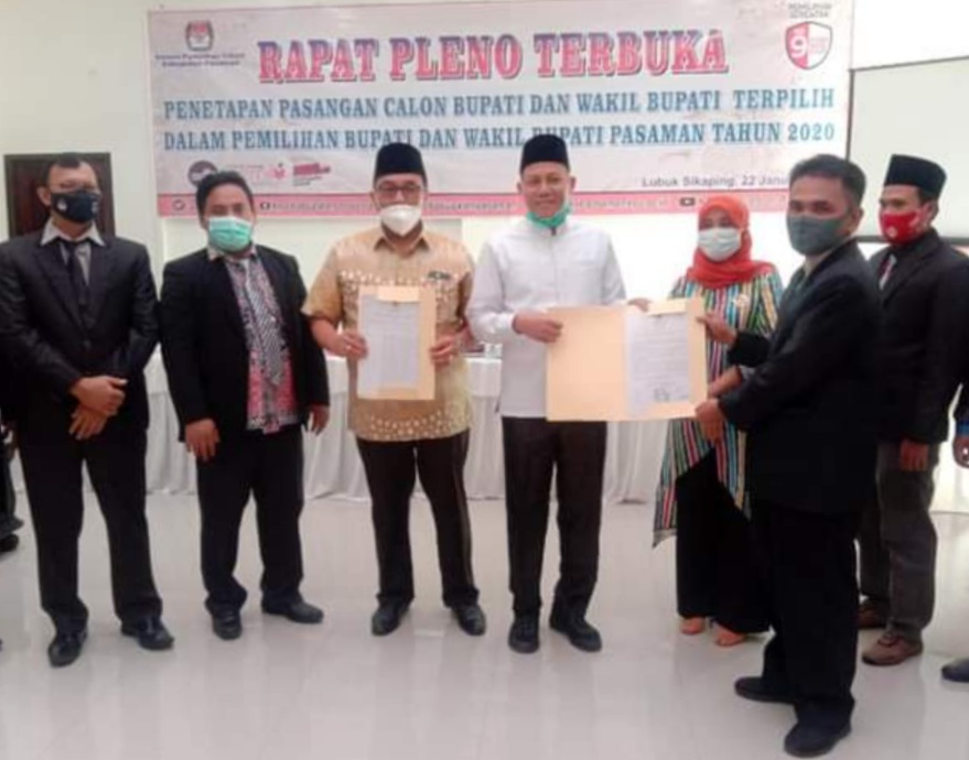 Sah, Benny-Sabar Sebagai Bupati dan Wakil Bupati Pasaman Terpilih