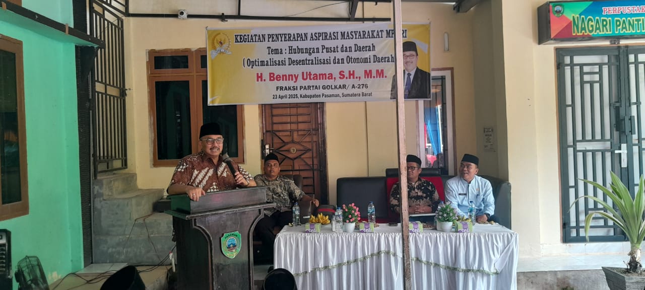 Anggota DPR-RI Benny Utama Serap Aspirasi Masyarakat Panti Selatan, Pasaman